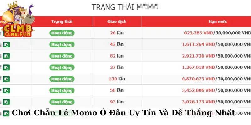 chơi chẵn lẻ Momo ở đâu